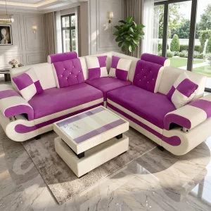 Sofa L Minimalis Ungu